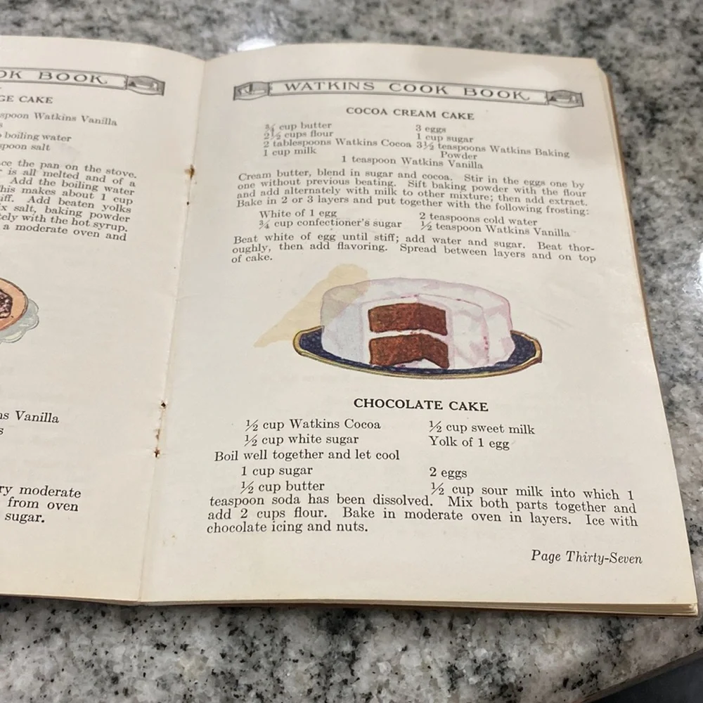 Antique 1st Edition 1925 Watkins Cook Book!